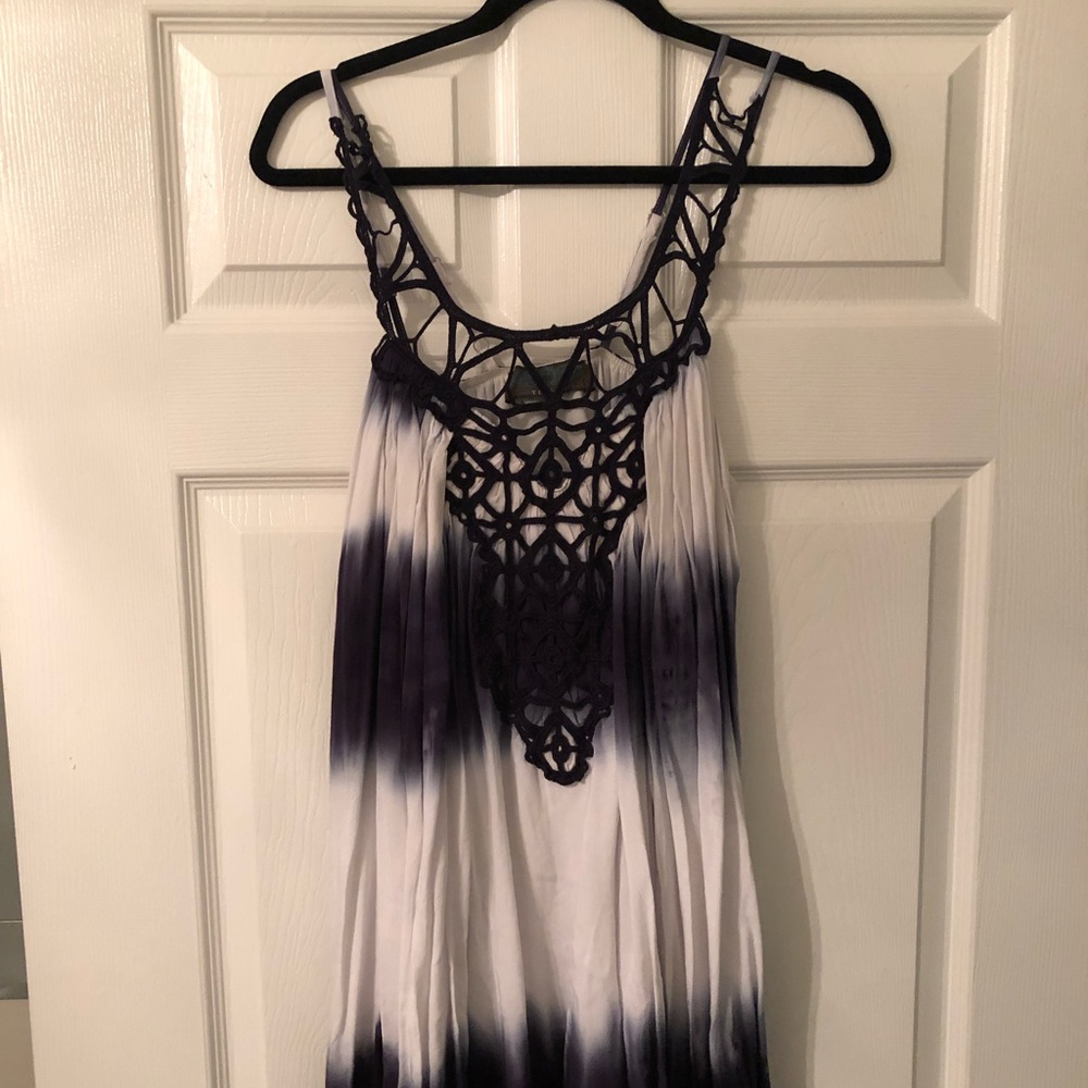 Tie-dye blue dress